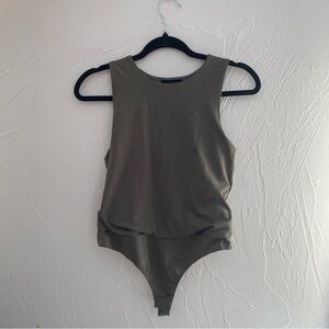 Olive Green Sleeveless Bodysuit